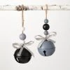 Petals And Blooms Home Decor Small Bell With Beads And Ribbon | 2 Assorted Christmas Decor