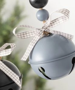 Petals And Blooms Home Decor Small Bell With Beads And Ribbon | 2 Assorted Christmas Decor