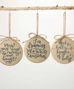 Petals And Blooms Home Decor Christmas Decor Christmas Carol Disc Ornaments