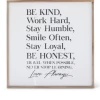 Petals And Blooms Decor Be Kind, Work Hard, Stay Humble Wood Sign Everyday Decor