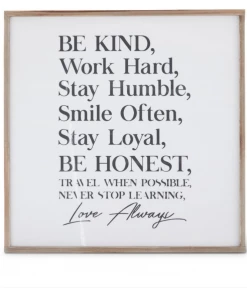 Petals And Blooms Decor Be Kind, Work Hard, Stay Humble Wood Sign Everyday Decor