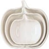Petals And Blooms Home Decor White Pumpkin Plate | 3 Assorted