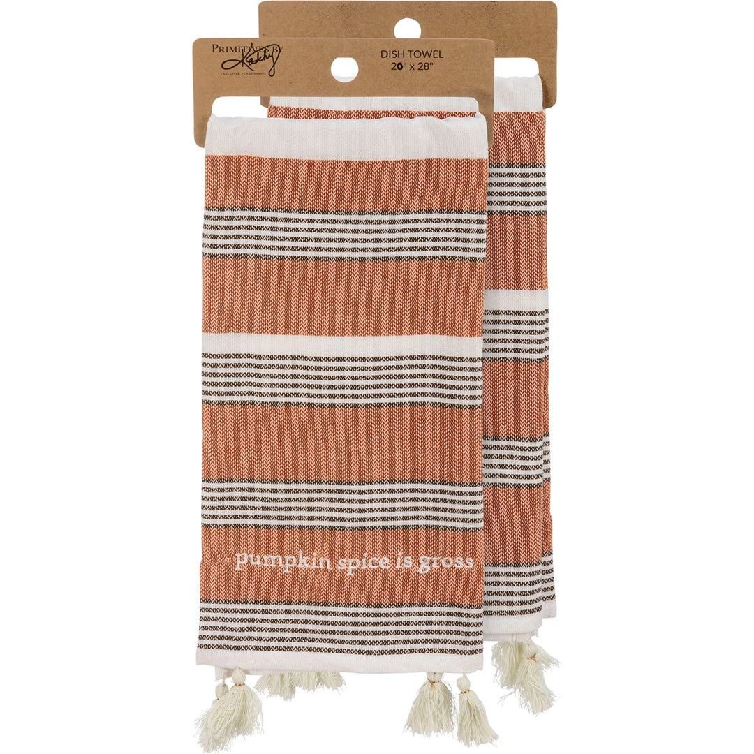 Petals And Blooms Home Decor Pumpkin Spice Is Gross Dish Towel Fall & Halloween Decor 1 Petals And Blooms Home Decor Pumpkin Spice Is Gross Dish Towel Fall & Halloween Decor