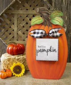 Petals And Blooms Home Decor Fall & Halloween Decor Large Pumpkin Stake With Display Knob