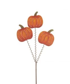 Petals And Blooms Home Decor Pumpkin Trio Stake Fall & Halloween Decor