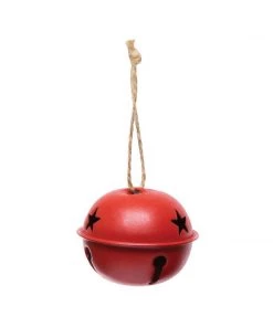 Petals And Blooms Home Decor Red Sleigh Bells | Set Of 6