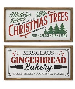 Petals And Blooms Home Decor Christmas Or Gingerbread Wood Engraved Sign Signs + Wall Decor