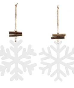 Petals And Blooms Home Decor Wood Snowflake Ornament