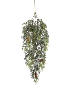 Petals And Blooms Home Decor Greenery + Floral Pine Mixed With Cedar Spray Stem
