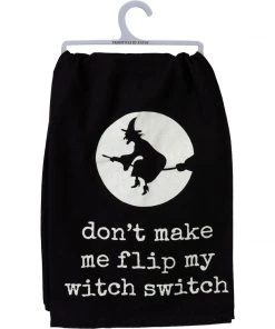 Petals And Blooms Home Decor Kitchen Towel - Don't Make Me Flip My Witch Switch