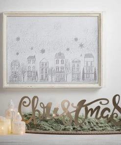 Petals And Blooms Home Decor Gold Christmas Tabletop Sign With Wood Base Home Décor